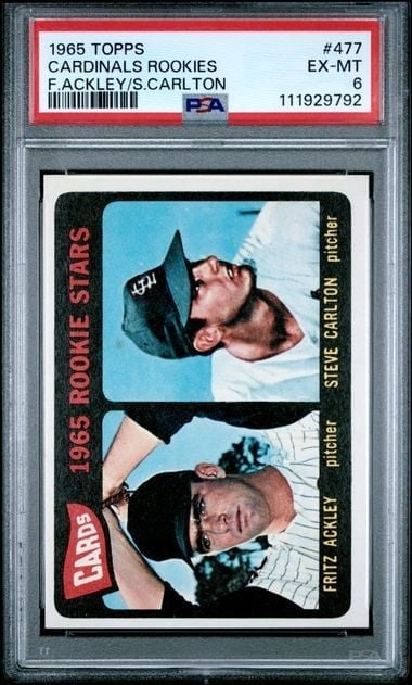 PSA 6 1965 Topps Steve Carlton Rookie Card #477 (1 of 2)