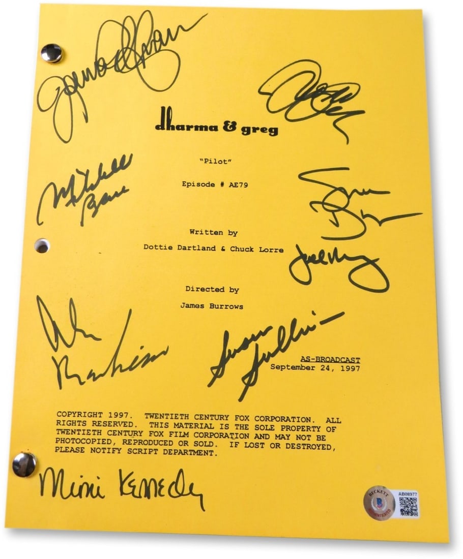 Beckett Authenticated Dharma and Greg Cast Signed TV Script (1 of 3)