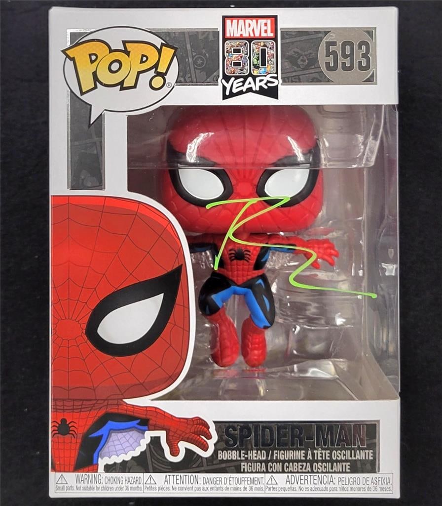 Tobey Maguire Autographed Spider-Man Funko Pop Marvel 80th Beckett Authenticated (1 of 6)