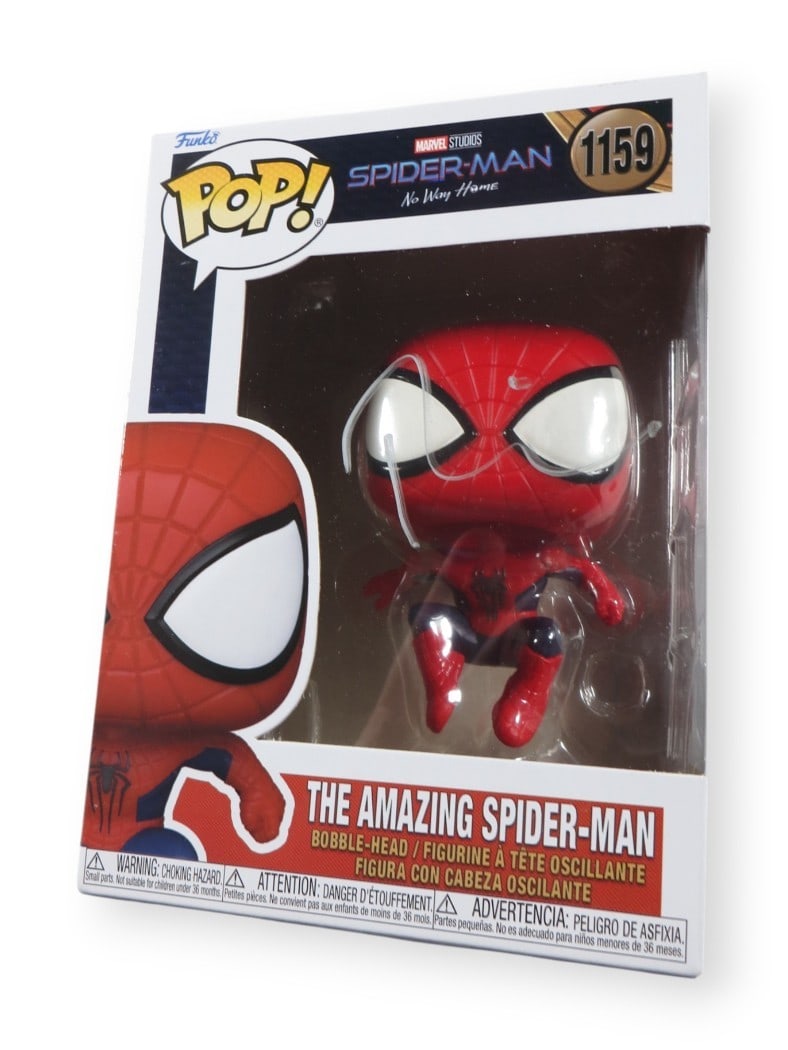 Spider-Man 1159 Funko POP Signed by Tobey Maguire Beckett Authenticated: Spider-Man 1159 Funko POP Signed by Tobey Maguire Beckett Authenticated This Funko POP! Figure features Spider-Man and has been hand-signed by Tobey Maguire. The autograph is authenticated by Beckett 