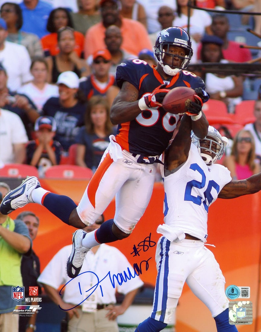 Signed 11x14 Vertical Photo Demaryius Thomas Denver Broncos Beckett (1 of 1)