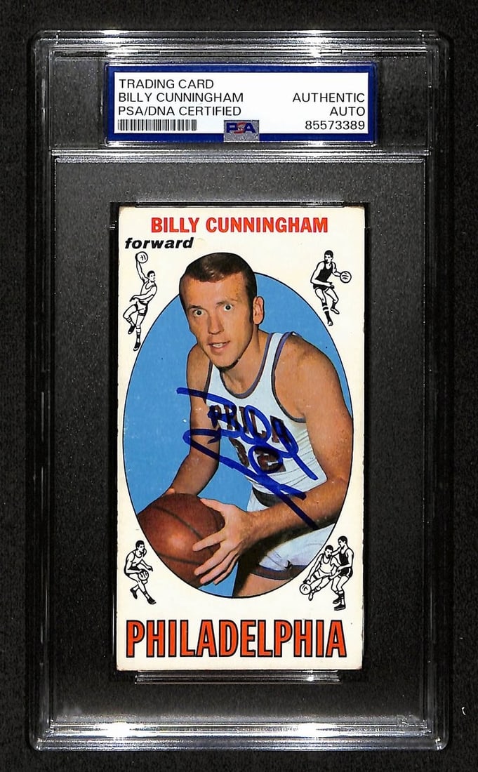 PSA DNA Authenticated Billy Cunningham 1969 70 Topps Rookie Card Auto (1 of 2)