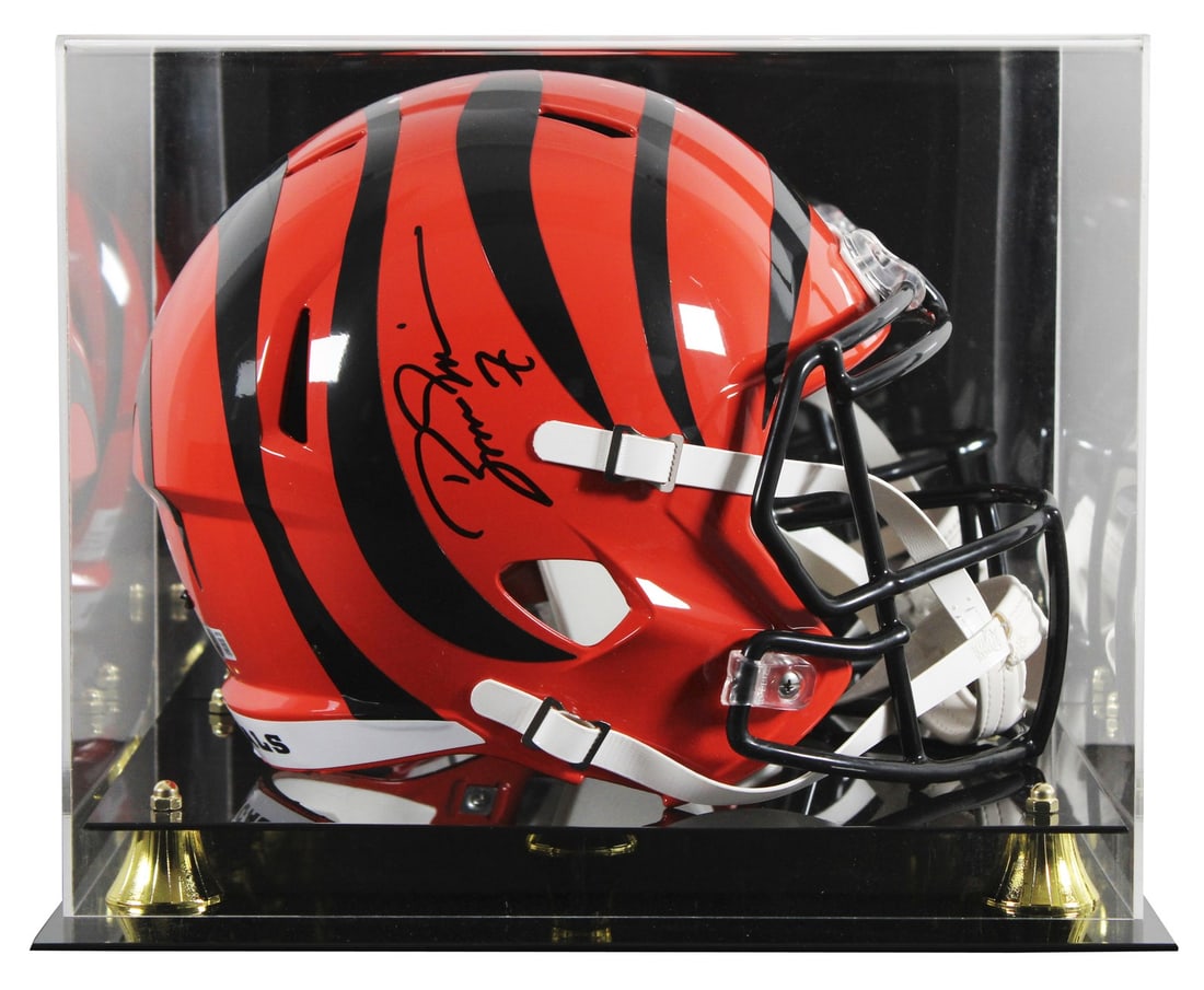Signed Bengals Speed Rep Helmet by Boomer Esiason with BAS Case (1 of 4)