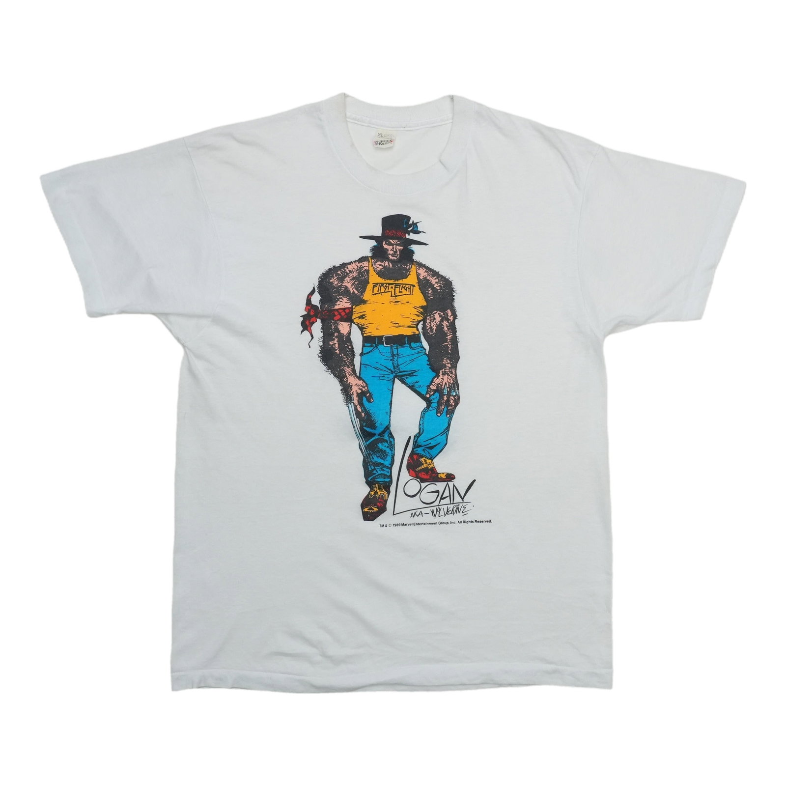 Vintage 1989 Wolverine Logan White Cotton Shirt XL (1 of 5)