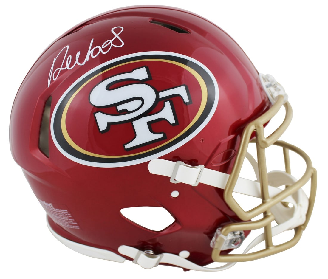 Deebo Samuel Signed 49ers Flash Speed Proline Helmet JSA Authenticated: Deebo Samuel Signed 49ers Flash Speed Proline Helmet JSA Authenticated This San Francisco 49ers alternate Flash Riddell authentic full-size Speed Proline helmet is personally signed by Deebo Samuel. T