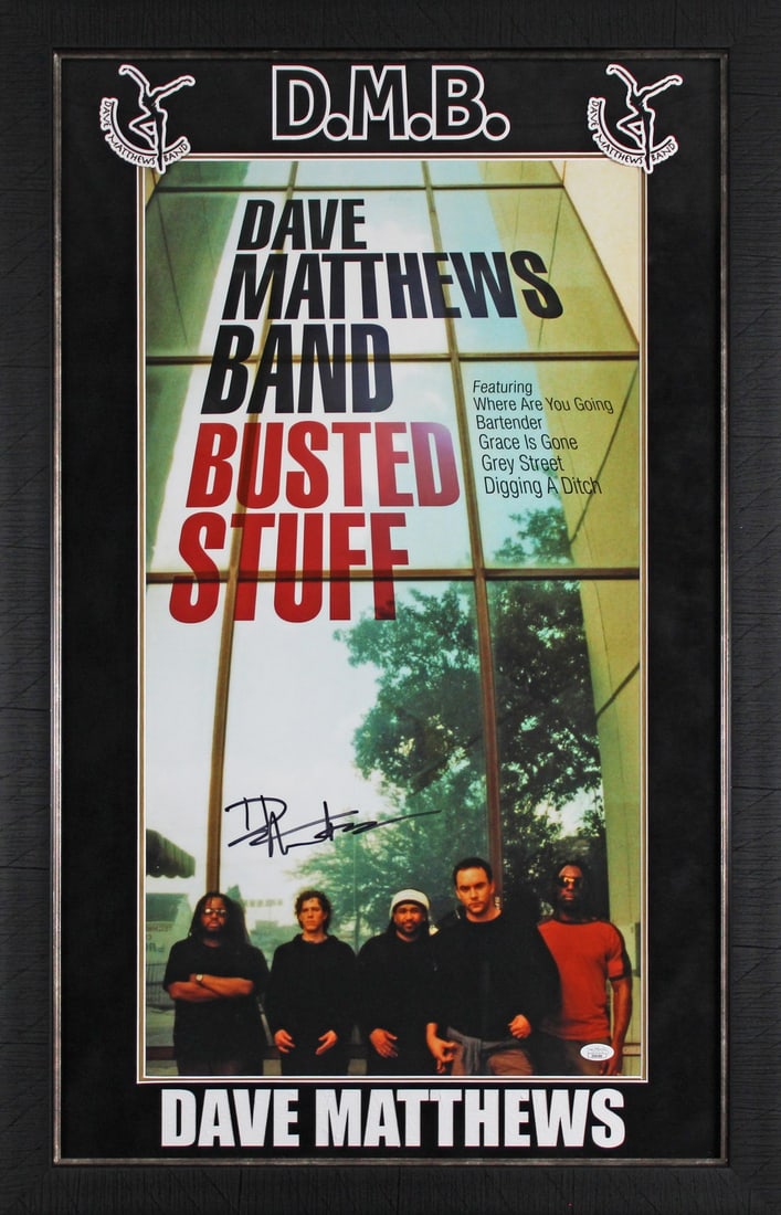 Framed 16x28 Dave Matthews Band signed poster JSA (1 of 3)