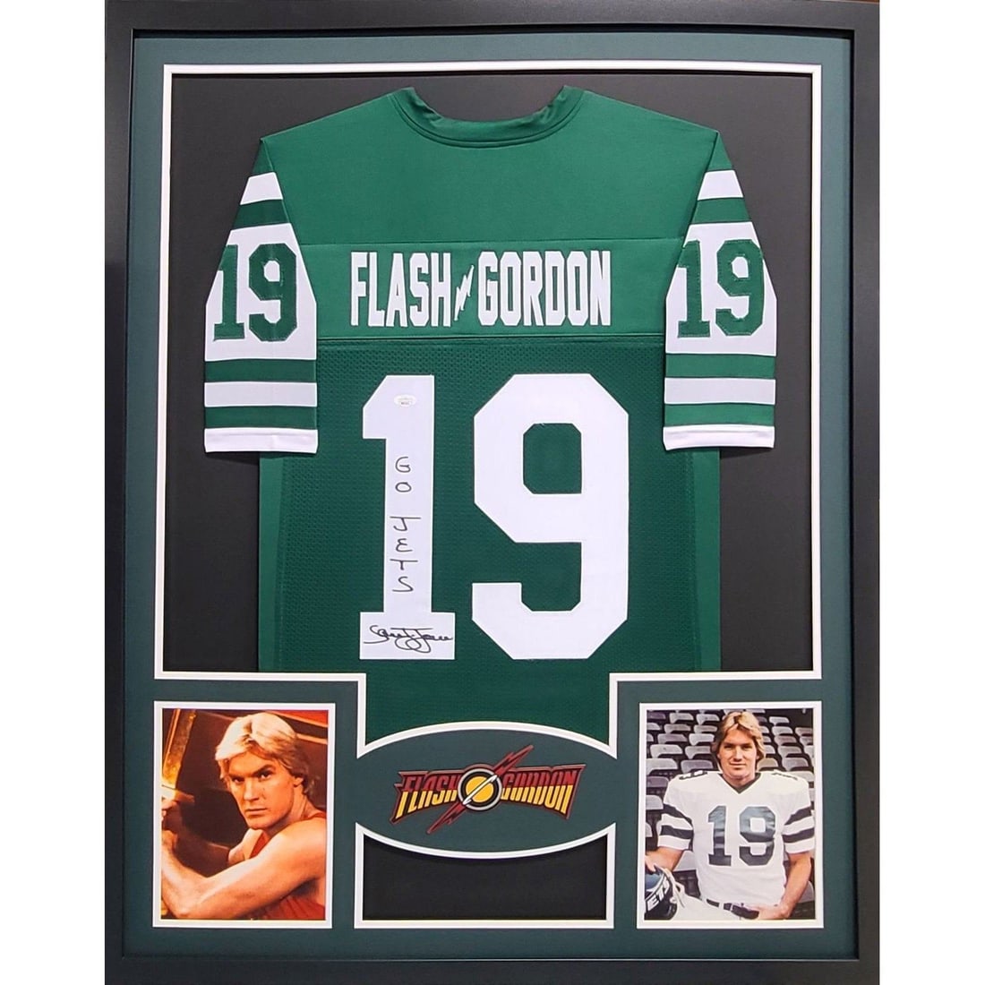 Sam Jones Flash Gordon Framed Signed Jersey JSA Authenticated (1 of 3)