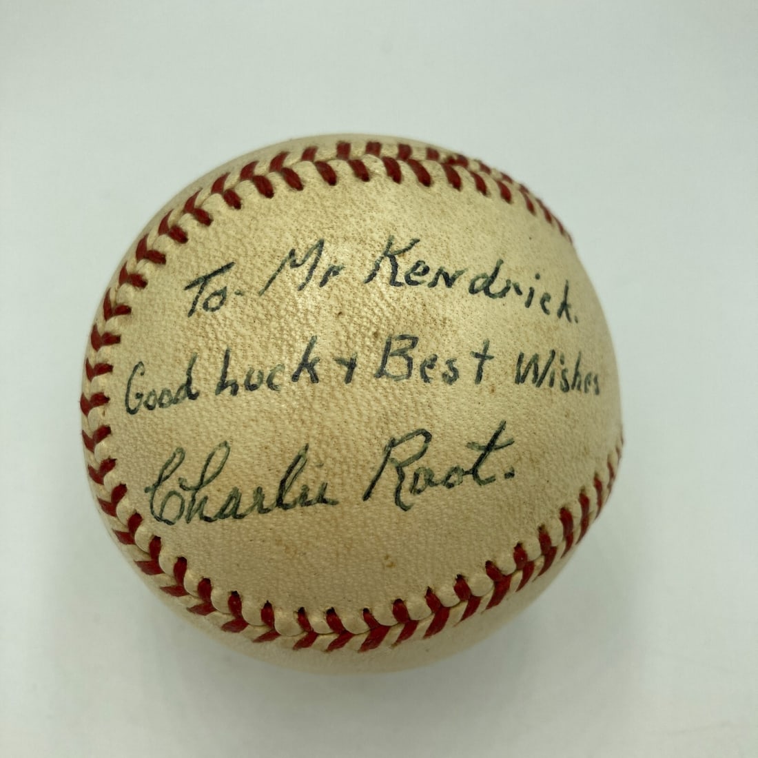 Charlie Root Signed Baseball JSA COA Chicago Cubs Babe Ruth Called Shot: Charlie Root Signed Baseball JSA COA Chicago Cubs Babe Ruth Called Shot This is an official National League Warren Giles baseball signed by former major league pitcher Charlie Root. Charlie Root, know