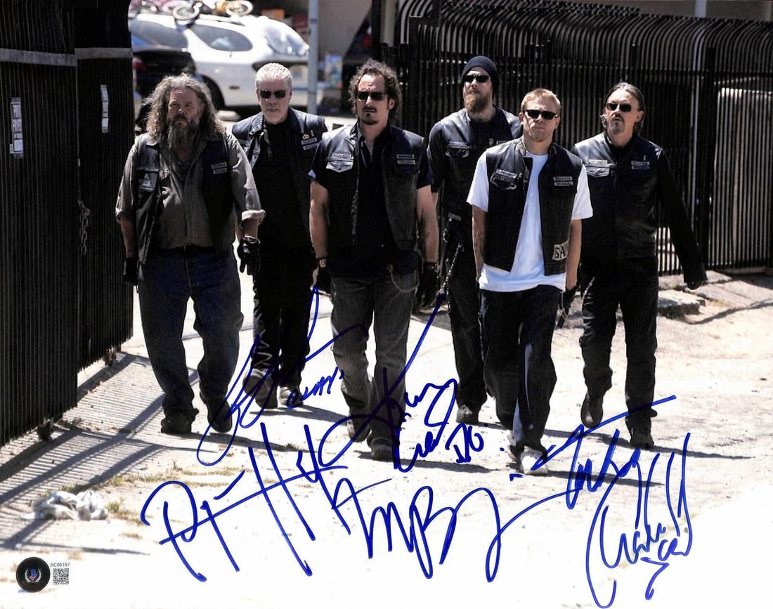 Sons of Anarchy 11x14 Cast Photo Six Autographs Beckett (1 of 1)