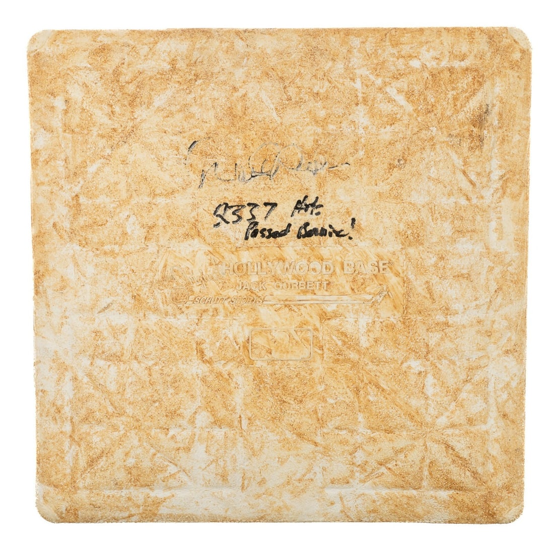 Derek Jeter Signed Game Used Base 2337 Hits Passed Bernie Steiner COA: Derek Jeter Signed Game Used Base 2337 Hits Passed Bernie Steiner COA This is a game-used second base from the historic matchup between the New York Yankees and the Baltimore Orioles on September 17, 