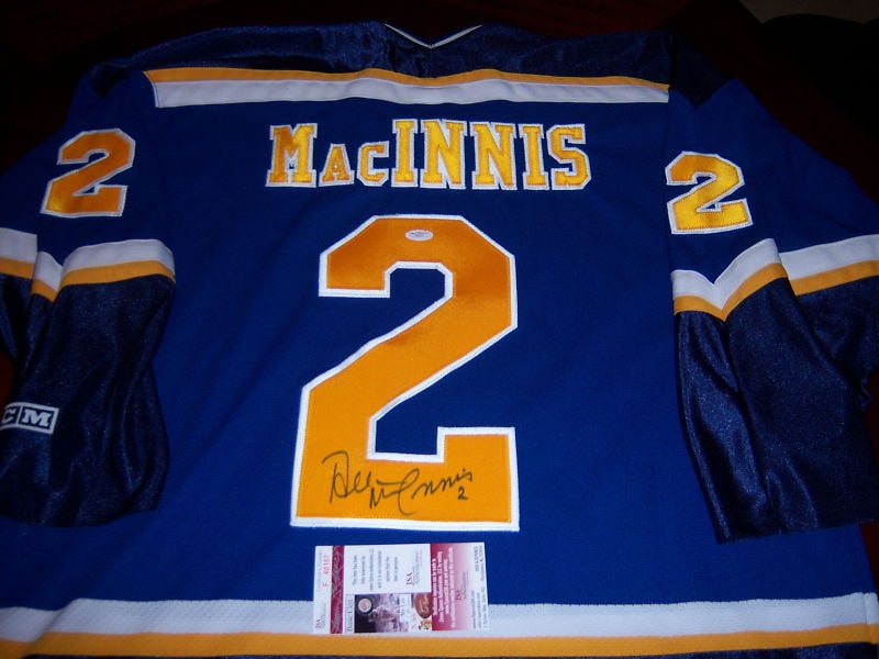 Al MacInnis St. Louis Blues Signed CCM Jersey JSA/COA: Al MacInnis St. Louis Blues Signed CCM Jersey JSA/COA This officially licensed CCM jersey features the iconic design of Al MacInnis, a celebrated player for the St. Louis Blues and Hockey Hall of Fame