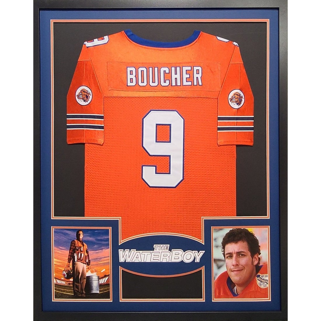 Bobby Boucher Framed Jersey The Waterboy Adam Sandler 43x36: Bobby Boucher Framed Jersey The Waterboy Adam Sandler 43x36 Capture the spirit of the beloved film 'The Waterboy' with this beautifully framed jersey featuring Bobby Boucher, portrayed by Adam Sandler