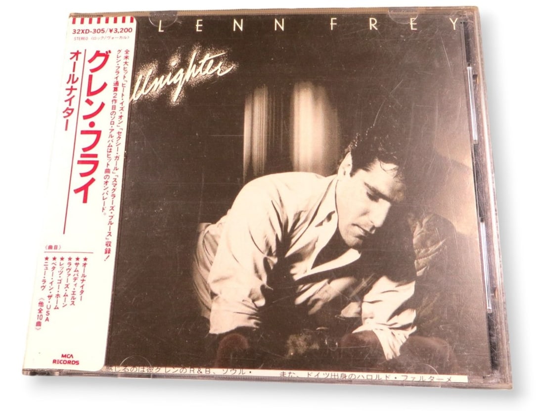 The Allnighter CD Signed by Glenn Frey JSA Authenticated Autograph: The Allnighter CD Signed by Glenn Frey JSA Authenticated Autograph This is an original CD and booklet for "The Allnighter" by Glenn Frey, autographed by Glenn Frey himself. The signature has been auth