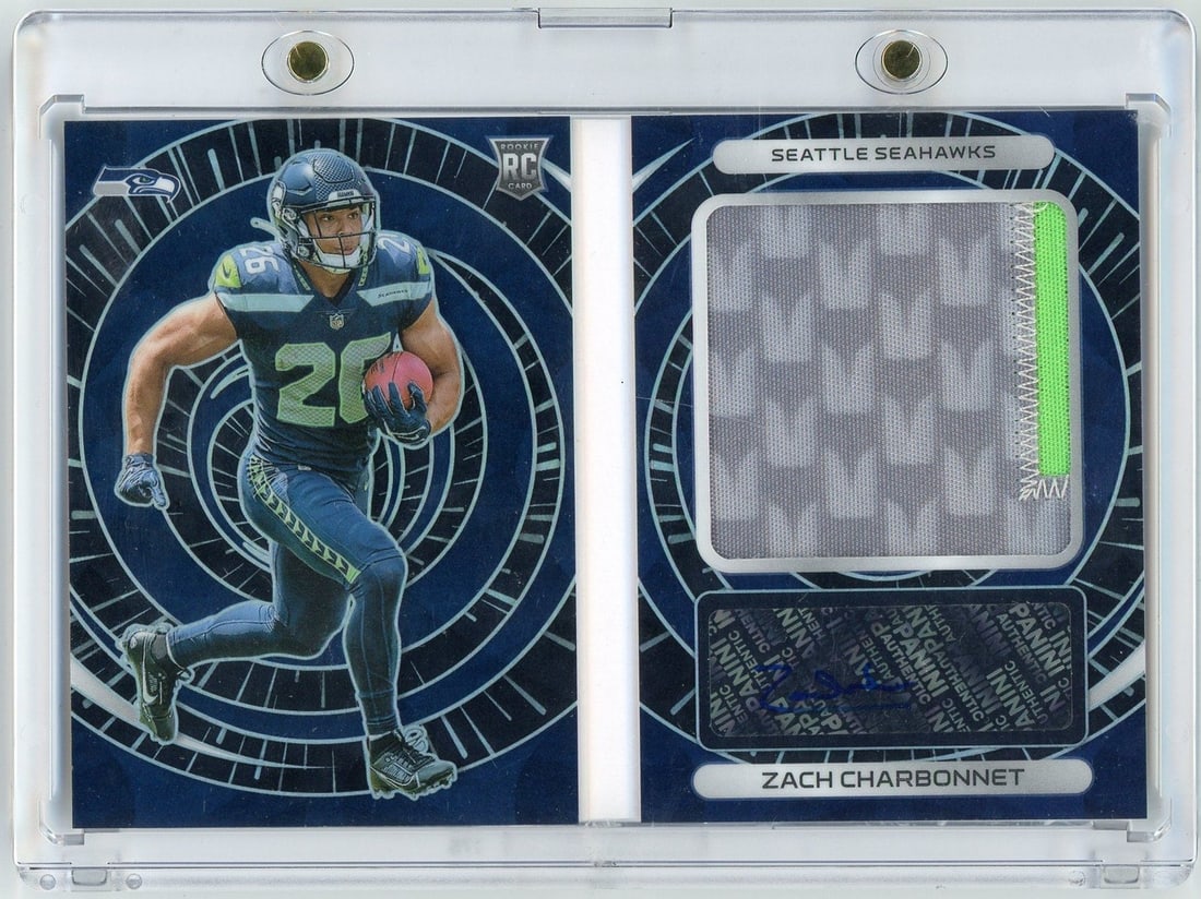 Zach Charbonnet 2023 Panini Spectra Rookie Optics Booklet RPA /40 (1 of 2)