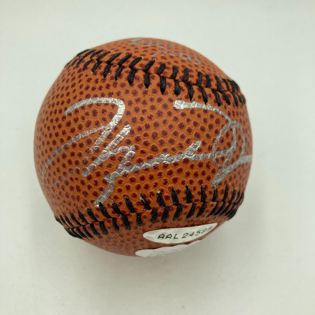 Michael Jordan Signed Nike Basketball-Baseball Hybrid Limited Edition 432/1000 with JSA COA: Michael Jordan Signed Nike Basketball-Baseball Hybrid Limited Edition 432/1000 with JSA COA This unique Nike basketball-baseball hybrid has been expertly hand-signed by basketball legend Michael Jorda