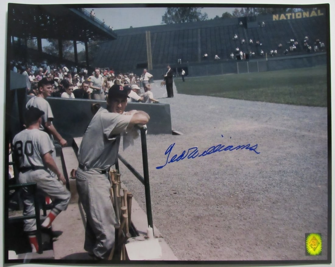 16x20 Boston Red Sox Ted Williams Signed Photo with PSA DNA Authentication: 16x20 Boston Red Sox Ted Williams Signed Photo with PSA DNA Authentication This is an original 16x20 photograph of Ted Williams, signed by the legendary Hall of Fame baseball player. The photo feature