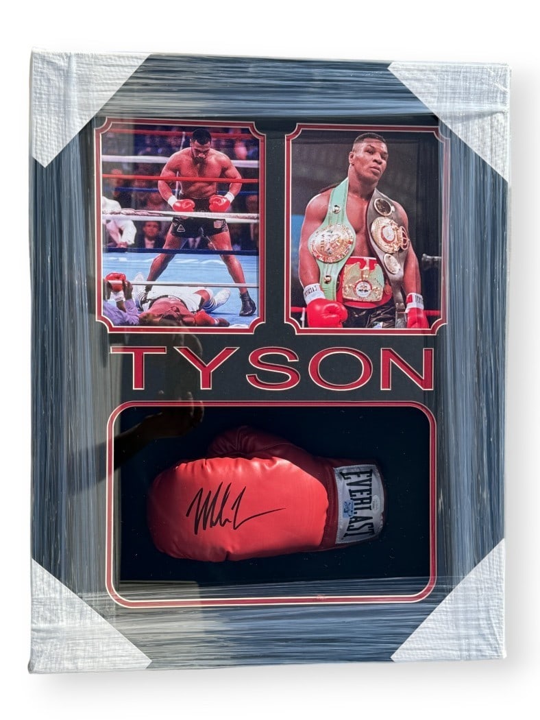 Mike Tyson Signed Boxing Glove Custom Framed with JSA Authentication (1 of 4)