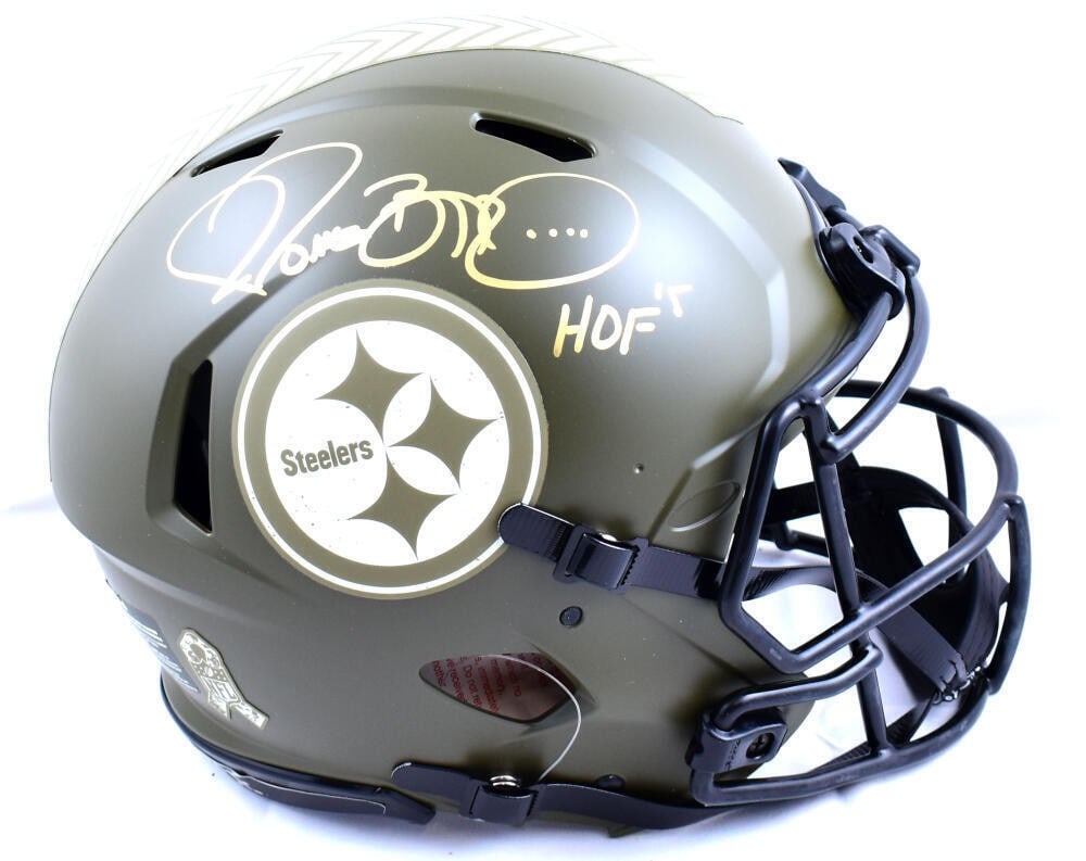 Pittsburgh Steelers full size speed helmet signed by Jerome Bettis BAS Holo (1 of 10)
