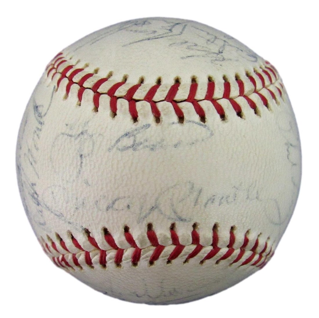 New York Yankees 1963 AL Champions Baseball Signed by 27 Players JSA Authenticated: New York Yankees 1963 AL Champions Baseball Signed by 27 Players JSA Authenticated This is an original 1963 American League Champions New York Yankees team-signed Reach baseball, autographed by 27 pla