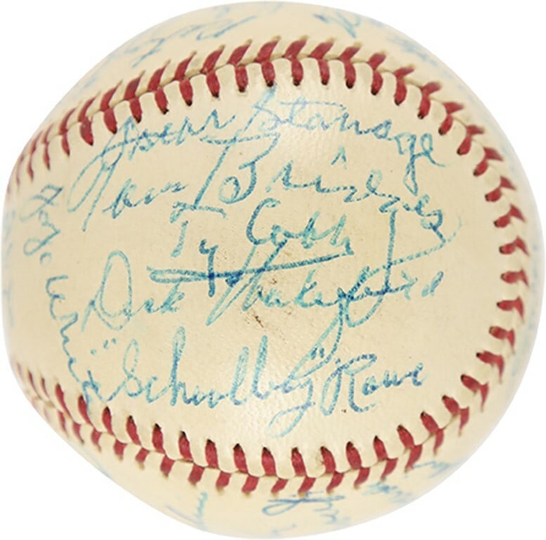 28-Signature Detroit Tigers Legends Official American League Baseball PSA LOA: 28-Signature Detroit Tigers Legends Official American League Baseball PSA LOA This is an official American League (Harridge) baseball signed by 28 legendary members of the Detroit Tigers, including Ha