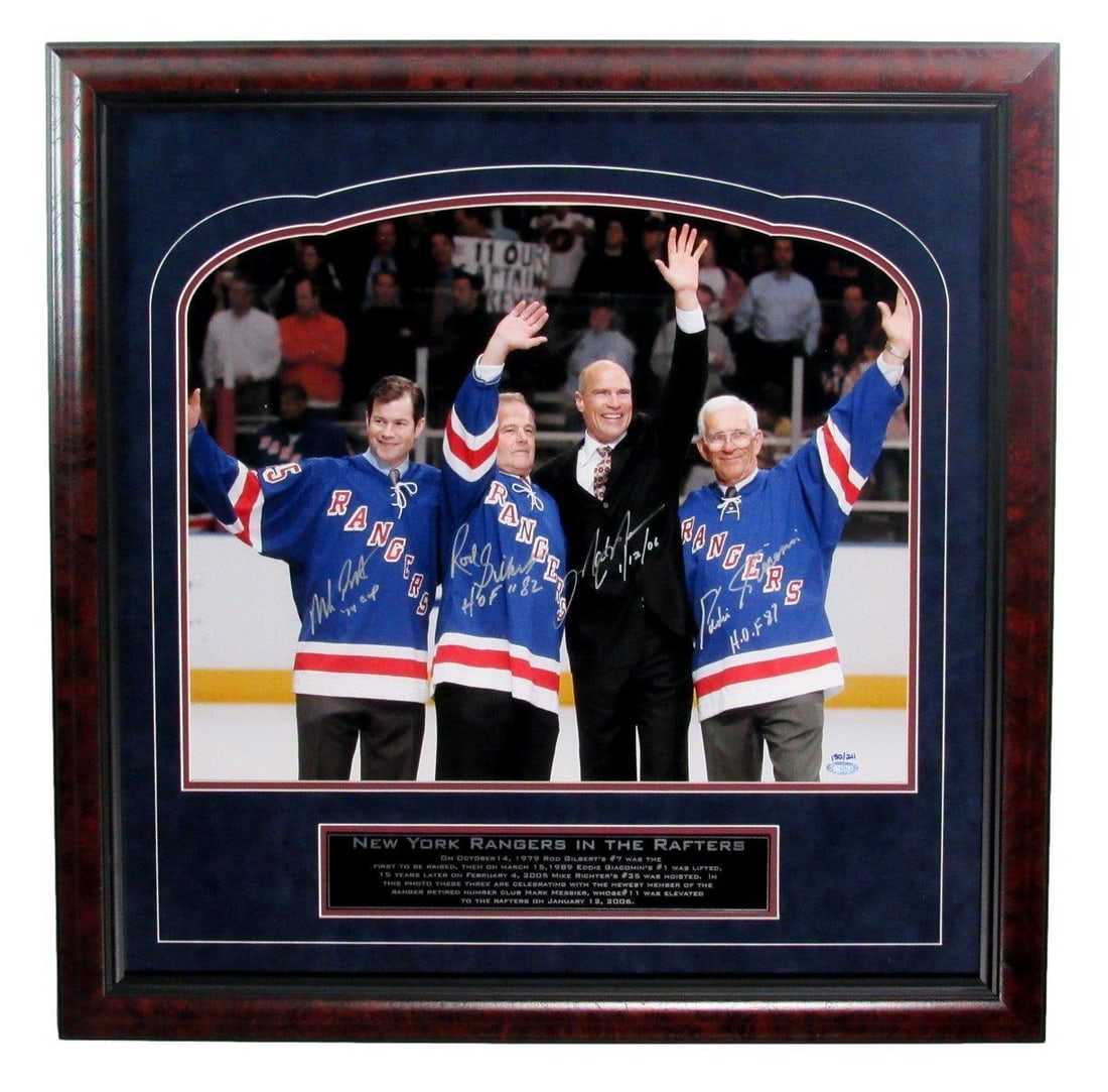 New York Rangers Framed Photo Limited Edition Signed 150/211 Steiner Authenticated: New York Rangers Framed Photo Limited Edition Signed 150/211 Steiner Authenticated Celebrate the legacy of the New York Rangers with this stunning framed photo featuring the retired jersey numbers of 