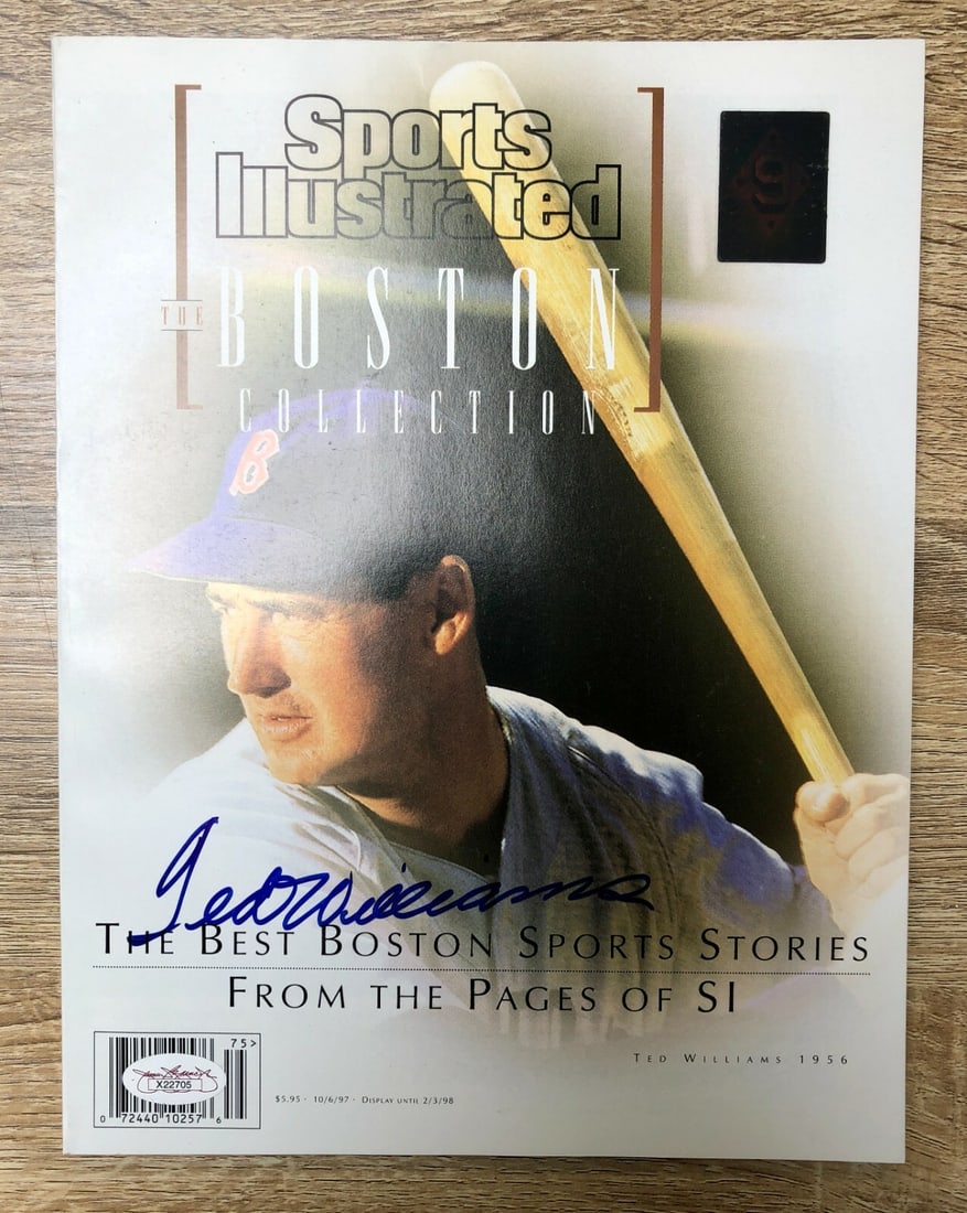 Ted Williams Signed Sports Illustrated 1998 Boston Collection JSA Authenticated: Ted Williams Signed Sports Illustrated 1998 Boston Collection JSA Authenticated Celebrate the legacy of baseball legend Ted Williams with this original Sports Illustrated magazine from the 1998 Boston