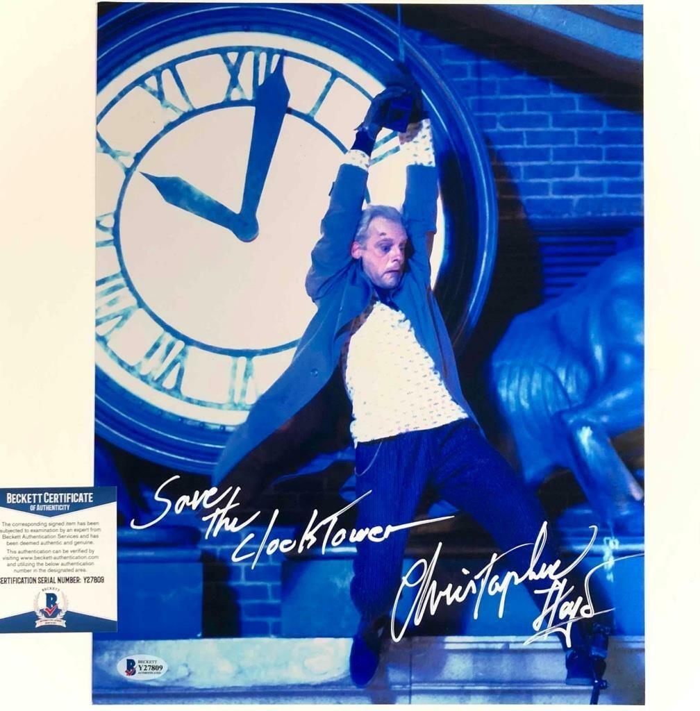 Christopher Lloyd Signed Back to the Future 11x14 Photo Beckett Authenticated: Christopher Lloyd Signed Back to the Future 11x14 Photo Beckett Authenticated This is an original 11x14 photograph from the iconic movie "Back to the Future," featuring the signature of Christopher Ll