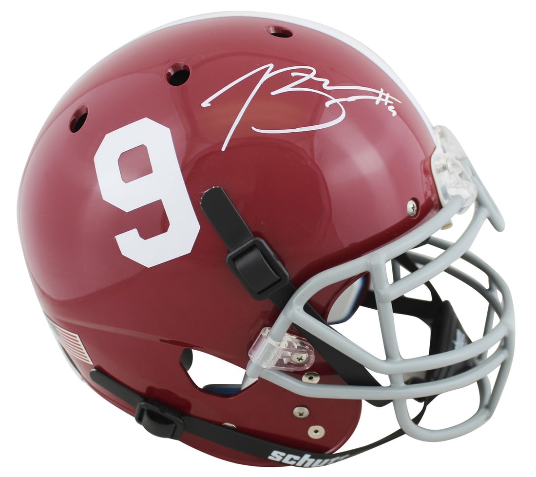 Alabama Bryce Young Signed Schutt Full Size Helmet BAS Witnessed: Alabama Bryce Young Signed Schutt Full Size Helmet BAS Witnessed This authentic full-size Schutt Proline helmet has been personally signed by Bryce Young, the star quarterback of the Alabama Crimson T