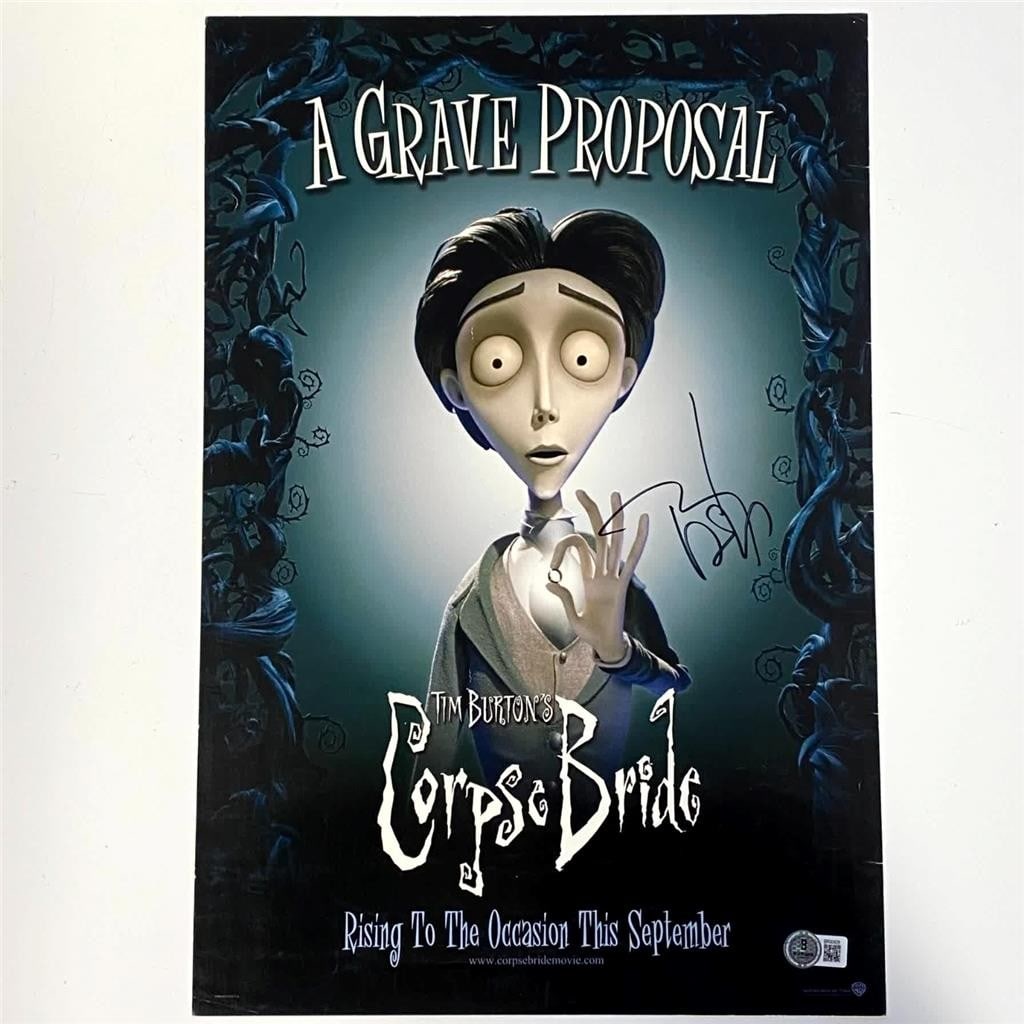 Corpse Bride 11x17 Photograph Signed by Johnny Depp Beckett Authenticated (1 of 3)