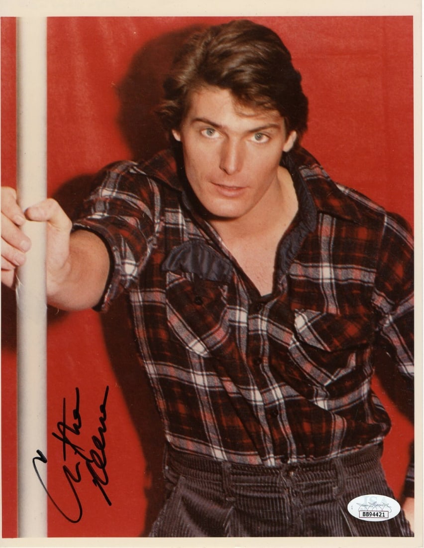 8X10 Photograph Signed by Christopher Reeve as Superman JSA Authenticated: 8X10 Photograph Signed by Christopher Reeve as Superman JSA Authenticated This is an original 8x10 photograph autographed by Christopher Reeve, best known for his iconic role as Superman. The photo co