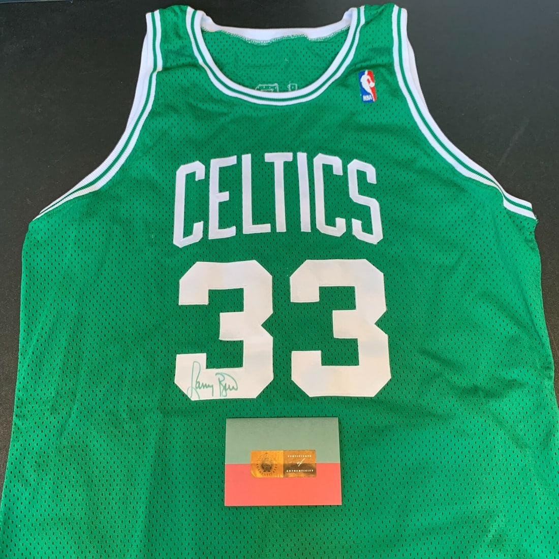 Larry Bird Signed 1992-93 Boston Celtics Jersey with Upper Deck COA: Larry Bird Signed 1992-93 Boston Celtics Jersey with Upper Deck COA Celebrate the legacy of basketball legend Larry Bird with this authentic 1992-93 Boston Celtics Pro Cut Game Model Jersey. This size