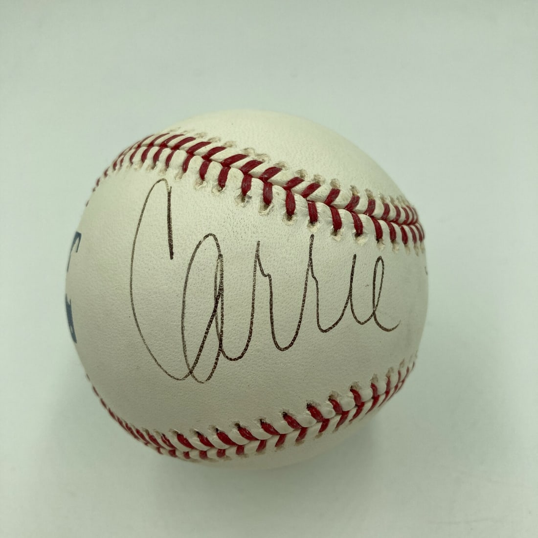 Carrie Fisher Autographed Baseball JSA Certified Star Wars Collectible: Carrie Fisher Autographed Baseball JSA Certified Star Wars Collectible This Major League Baseball is personally signed by Carrie Fisher and comes with a full letter Certificate of Authenticity from Ja