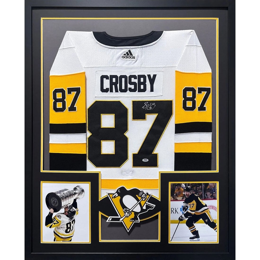 Framed Sidney Crosby autographed Penguins jersey PSA DNA (1 of 2)