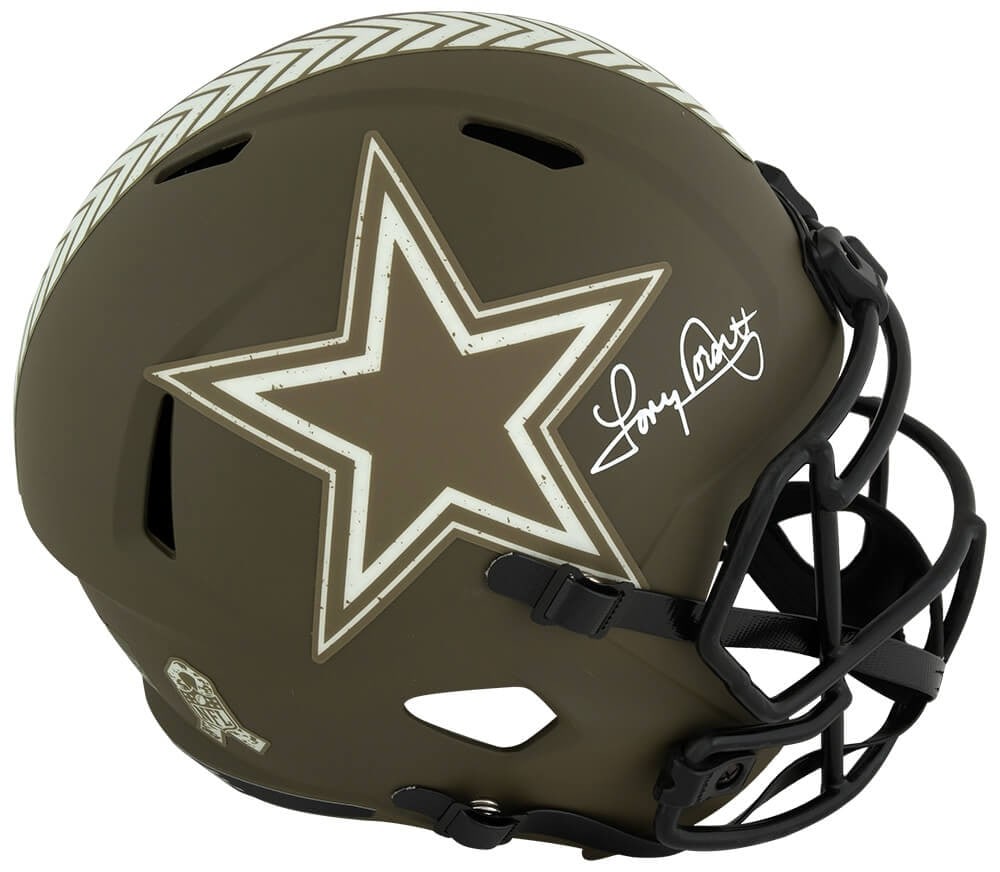 Tony Dorsett Signed Cowboys Salute Replica Helmet with COA (1 of 1)
