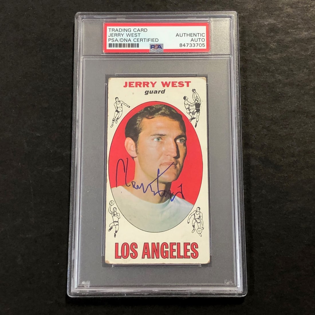 PSA Slabbed Jerry West 1969-70 Topps #90 Autograph Lakers Card (1 of 2)