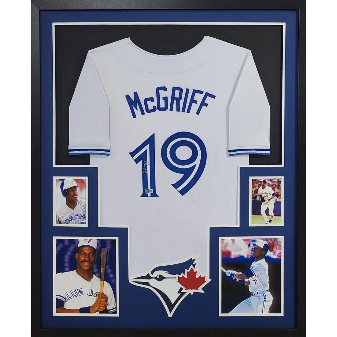 Fred McGriff Autographed Framed Jersey Beckett Certified Toronto Blue Jays (1 of 2)