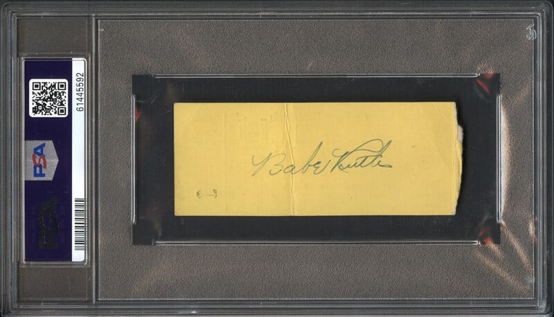 Babe Ruth Signed 1926 Ticket Stub PSA New York Yankees: Babe Ruth Signed 1926 Ticket Stub PSA New York Yankees This is an original ticket stub from the historic game where Babe Ruth hit his 346th home run on August 11, 1926, during the match between the Ne