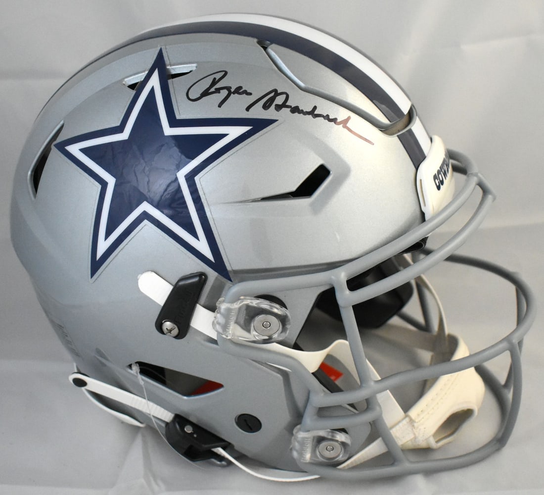 Dallas Cowboys Roger Staubach signed full size SpeedFlex helmet Beckett hologram (1 of 5)