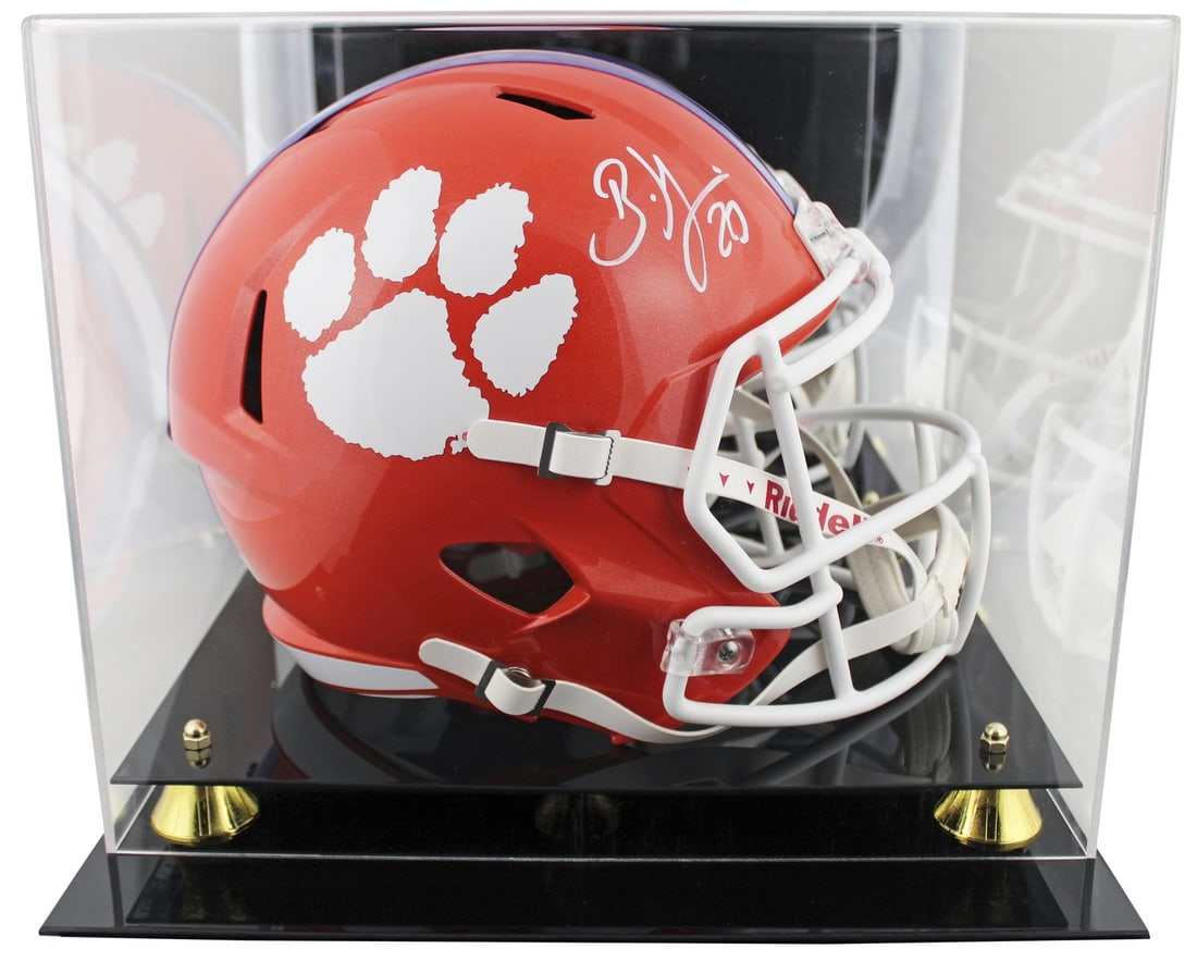 Clemson Brian Dawkins Signed Full Size Speed Helmet with BAS Authentication: Clemson Brian Dawkins Signed Full Size Speed Helmet with BAS Authentication This authentic Riddell Full Size Speed Replica Helmet is a must-have for any Clemson Tigers fan. Personally signed by Brian 