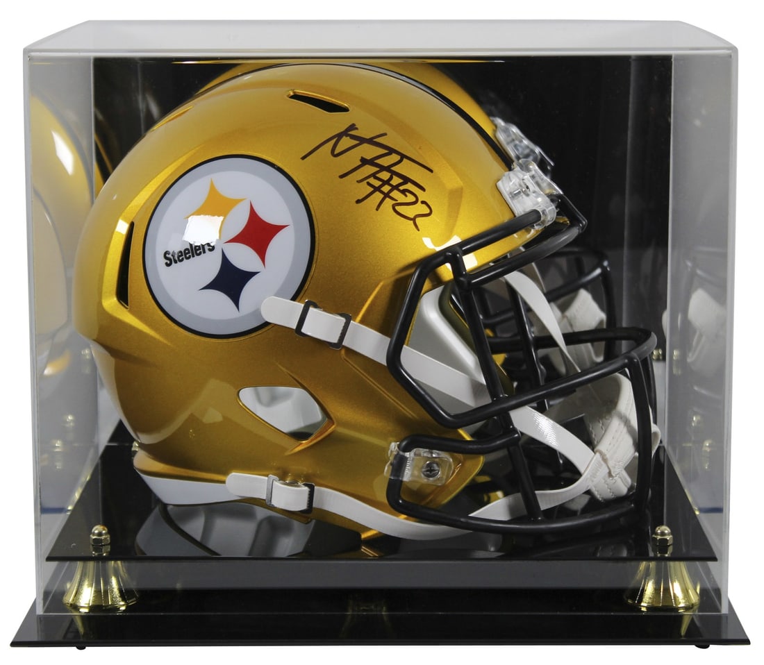 Najee Harris Autographed Steelers Flash Speed Replica Helmet With Display Case Fanatics COA: Najee Harris Autographed Steelers Flash Speed Replica Helmet With Display Case Fanatics COA This Pittsburgh Steelers alternate Flash Riddell full-size Speed replica helmet has been personally signed b