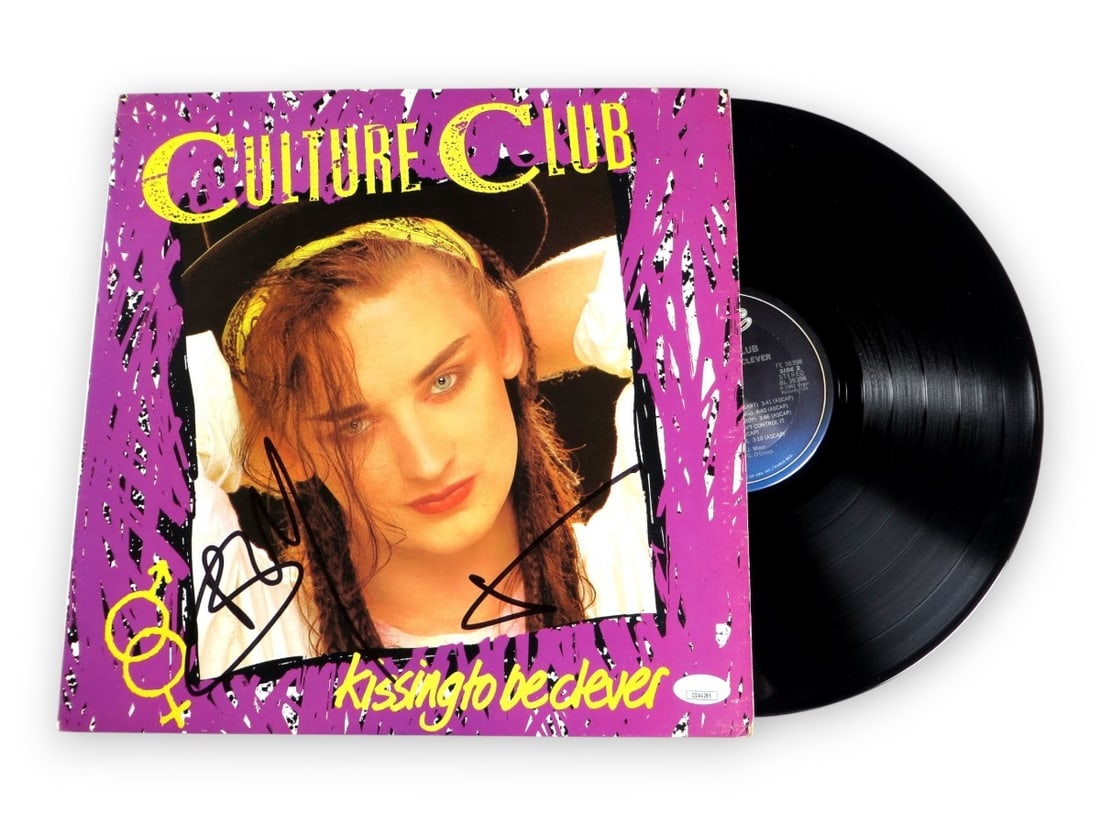 Boy George Autographed Culture Club Record Album JSA Certified: Boy George Autographed Culture Club Record Album JSA Certified This is a signed autographed record album from Boy George, featuring the iconic Culture Club. The album is an original piece, authenticat