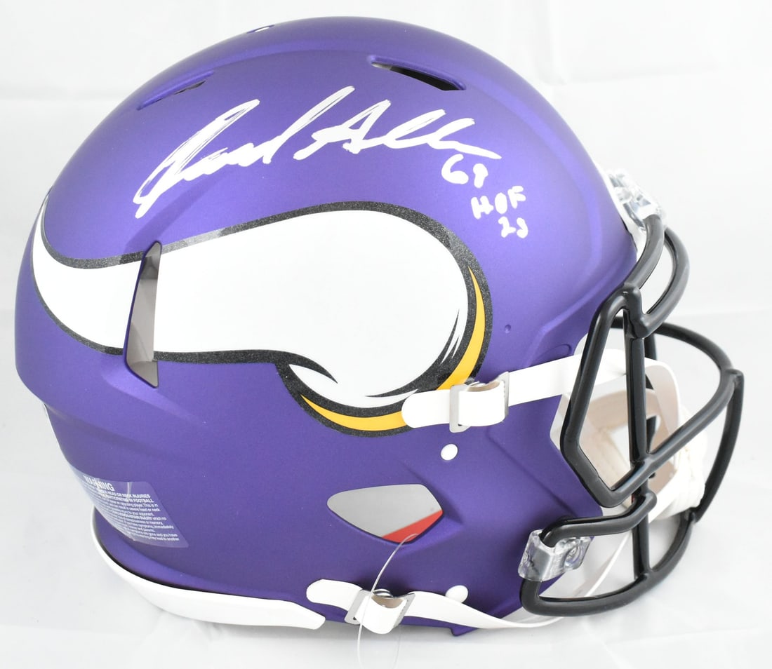 Minnesota Vikings Speed Authentic Helmet Signed by Jared Allen with HOF Inscription (1 of 5)