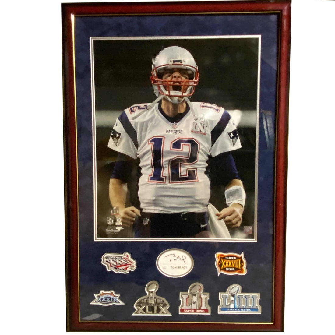 Framed Tom Brady Autographed Index Card with JSA LOA: Framed Tom Brady Autographed Index Card with JSA LOA Celebrate the legacy of Tom Brady with this professionally framed and signed cut index card. This limited edition piece features an authentic autog