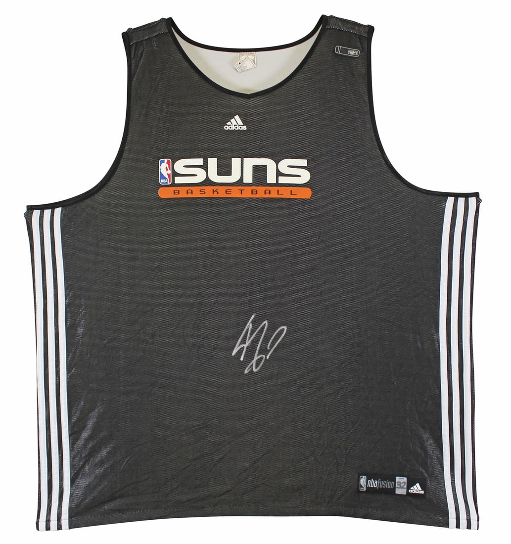 Shaquille O'Neal Signed Phoenix Suns Adidas Reversible Jersey BAS Authenticated: Shaquille O'Neal Signed Phoenix Suns Adidas Reversible Jersey BAS Authenticated This autographed black Adidas practice reversible jersey is a remarkable piece of basketball memorabilia personally sign
