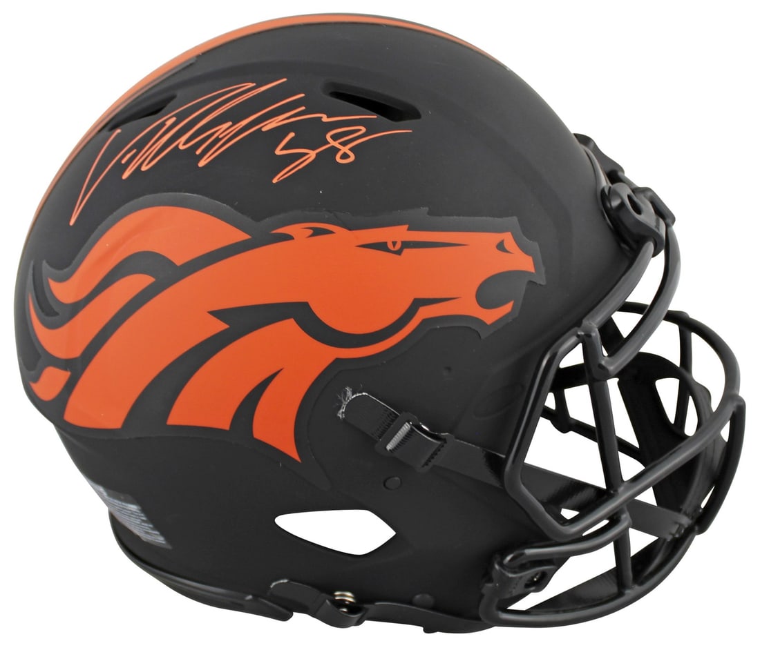 Von Miller Autographed Denver Broncos Eclipse Speed Proline Helmet Beckett BAS Authenticated (1 of 3)