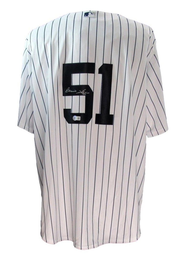 Bernie Williams Yankees Autographed Majestic Jersey XXL Beckett Authenticated (1 of 4)