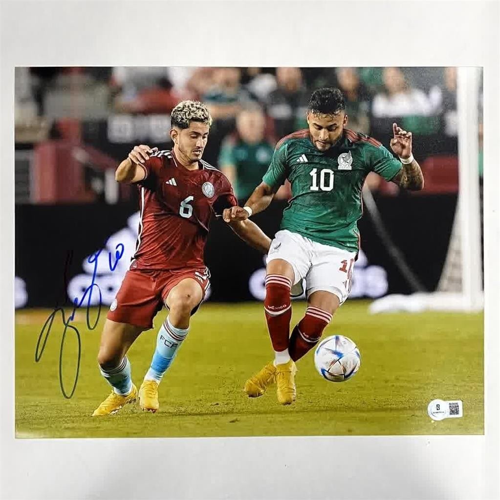 Autographed 11x14 Mexico Soccer Photo Alexis Vega Beckett Authenticated (1 of 3)