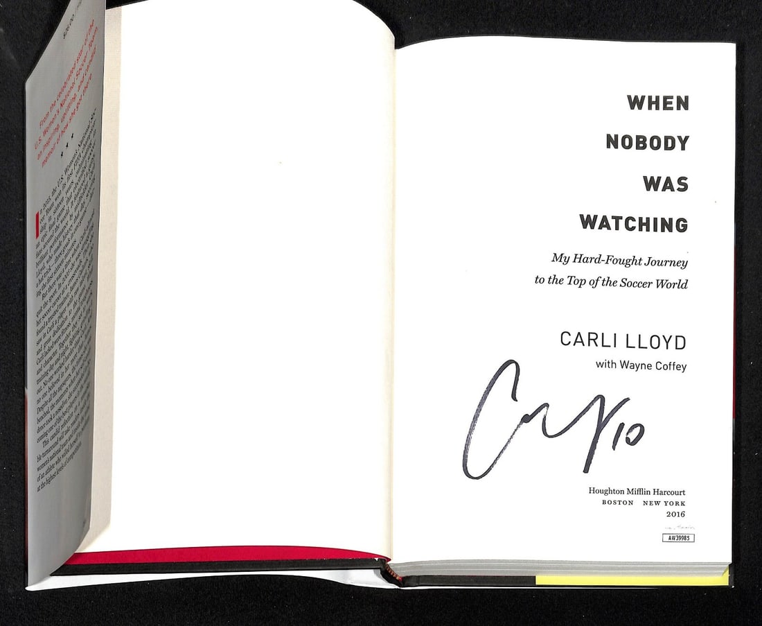 Carli Lloyd Signed When Nobody Was Watching Book JSA Soccer (1 of 4)