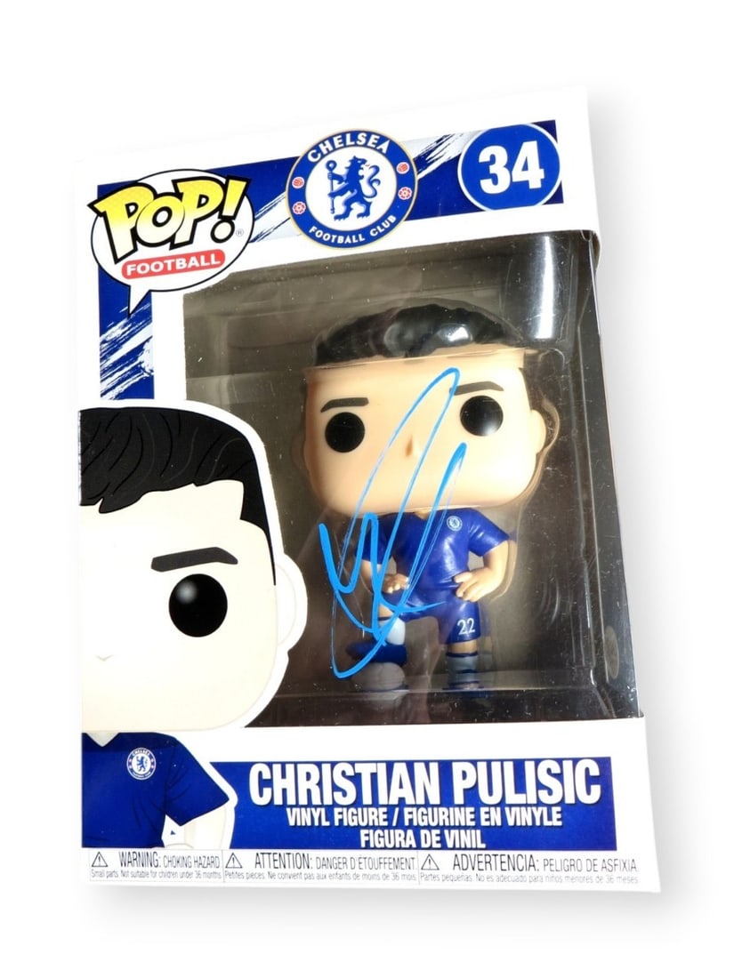 Autographed Christian Pulisic Funko POP Chelsea FC JSA (1 of 3)