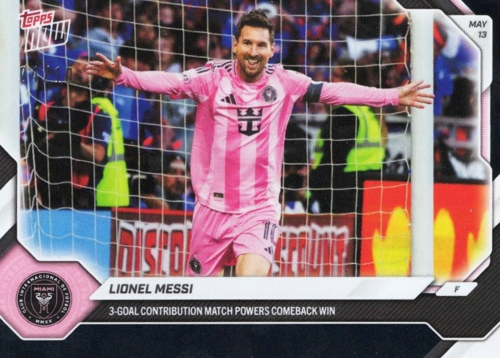 Lionel Messi Topps Now Black Foil MLS Card #45 /10 (1 of 2)